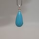 Turquoise blue stabilized faceted drop 10h20 mm. Pendants. yakitoriya. Online shopping on My Livemaster.  Фото №2