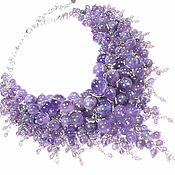 Украшения handmade. Livemaster - original item Amethyst Parfait Necklace Handmade Natural Lavender Amethysts. Handmade.