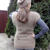 Одежда handmade. Livemaster - original item vests: Knitted down vest tank top. Handmade.