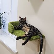 Зоотовары handmade. Livemaster - original item Wall SHELF-bench with a side for cats to buy. Order per size. Handmade.