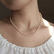 Винтаж handmade. Livemaster - original item Vintage necklace made of Czech beads beige choker on the neck. Handmade.
