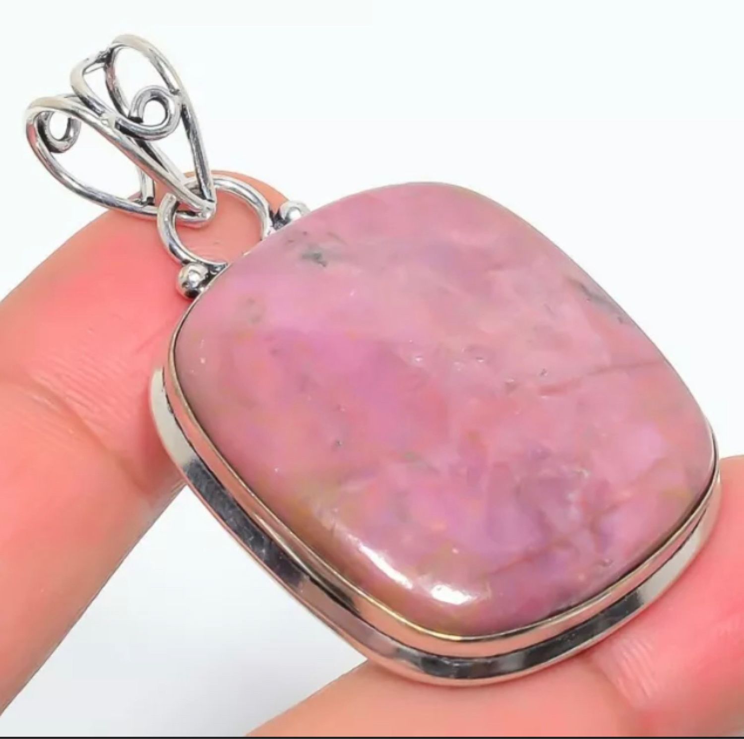 Подвеска натуральный розовый родонит в интернет-магазине Ярмарка ...