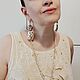 Серьги длинные Каури пятнистые длина 84мм. Серьги классические. LOPHELIA*PERTUSA. Ярмарка Мастеров.  Фото №6