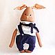 Tilda hare. Stuffed Toys. handsewingtoys. Online shopping on My Livemaster.  Фото №2