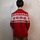 Sweater with jacquard pattern. Mens sweaters. Knitted Things For All (matronka). Online shopping on My Livemaster.  Фото №2
