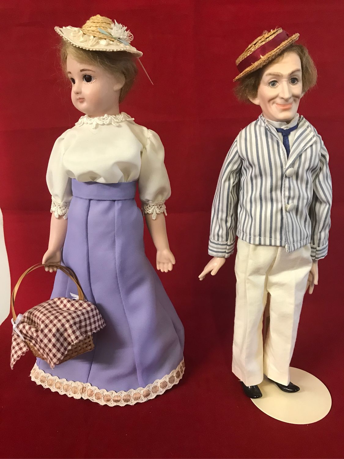 Винтаж: Винтажная пара , две куклы ,изготовлены мастером вручную, Куклы винтажные, Ковентри,  Фото №1