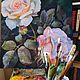 Картина с цветами розы холст масло "Викторианские розы". Картины. Картины Наталии и Елены (NataLenaArt). Ярмарка Мастеров.  Фото №5