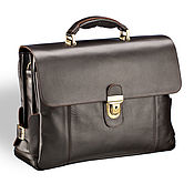 Сумки и аксессуары handmade. Livemaster - original item Bormental leather briefcase (dark brown). Handmade.