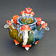 Teapot with three spouts 'fly Agarics'. Teapots & Kettles. Mila. My Livemaster. Фото №5
