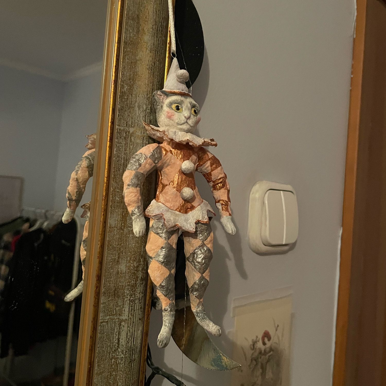 Ватная игрушка кот Арлекин в интернет-магазине на Ярмарке Мастеров ...