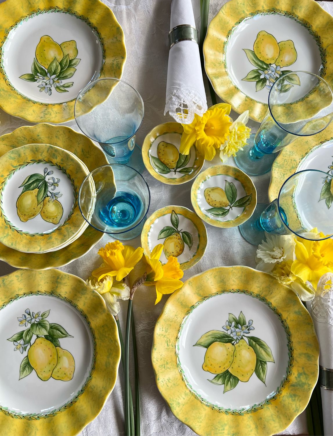 Десертный Сервиз Лимоны на 6 персон. 22 предмета – заказать на Ярмарке ...
