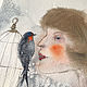 Order 'Anna' watercolor painting (birds, Akhmatova). Nadezda Perova. Livemaster. . Pictures Фото №3