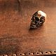Bronze skull bead, lanyard bead, paracord bead, Knives, Volgograd,  Фото №1