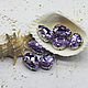 Rhinestones drops 18/13 mm Lilac in a frame, Rhinestones, Solikamsk,  Фото №1