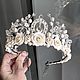 Order Wedding crown-tiara and earrings .' For her '. darina-lb. Livemaster. . Bridal Tiara Фото №3