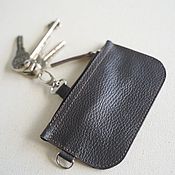 Сумки и аксессуары handmade. Livemaster - original item Key holder made of genuine leather (Dark brown). Handmade.