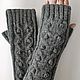 Fingerless gloves knit long M 26, 182, Mitts, Kamyshin,  Фото №1