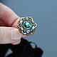 Beaded ring with Austrian crystal. Rings. Poltora-kt. Online shopping on My Livemaster.  Фото №2