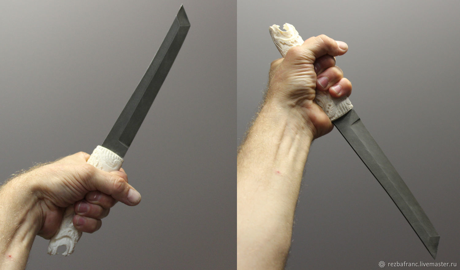 Танто Вервольф ( рог лося,дамаск)кк8 купить в интернет-магазине Ярмарка ...