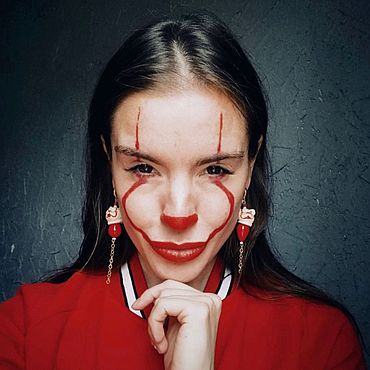 Украшения ручной работы. Ярмарка Мастеров - ручная работа Серьги котики, кошки, коты, серьги Пеннивайз. Handmade.