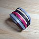 Leather cuff bracelet for women striped. Cuff bracelet. Leather Shop Sunfu Alena. Online shopping on My Livemaster.  Фото №2
