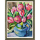 Painting tulip flowers 'Salute to spring' mini-picture. Pictures. irina-churina (irina-churina). My Livemaster. Фото №4