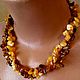 Amber beads 'Contrasts-1 ' from 2 strands of amber natures, Necklace, Moscow,  Фото №1