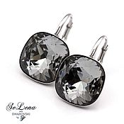 Swarovski earrings with Swarovski crystals_Blue Earrings