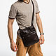 Кожаная мужская сумка планшет "Николас" (коричневый глянец). Мужская сумка. ЭклектикАрт. Ярмарка Мастеров.  Фото №6
