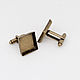 The basis for the bronze square cufflinks. Blanks for jewelry. VisitingCinderella. Online shopping on My Livemaster.  Фото №2
