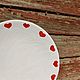Plate Large Hearts Plate Hearts Valentine's Day. Plates. DASHA LEPIT | Ceramic tableware (dashalepit). My Livemaster. Фото №4
