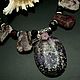 Necklace and earrings made of tourmaline, garnet and phenacite. Jewelry Sets. Good fairies. Online shopping on My Livemaster.  Фото №2
