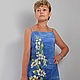 Dress with open shoulders - Blue - Women batik. Dresses. BATIK&STYLE. Online shopping on My Livemaster.  Фото №2