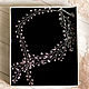 Свадебное колье, свадебное ожерелье с розовыми камнями, Колье свадебное, Москва,  Фото №1