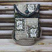 Сумки и аксессуары handmade. Livemaster - original item Small Handbag, For phone, For walking, With Embroidery, Owls. Handmade.