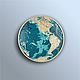 Physical map of the Earth's hemisphere. World maps. treonio. Online shopping on My Livemaster.  Фото №2