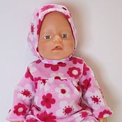 Gift: Fur coat, hat, dress, kerchief, gaiters for Mia doll