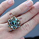 Beaded ring with Austrian crystal, Rings, Moscow,  Фото №1