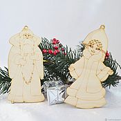 Материалы для творчества handmade. Livemaster - original item Set for painting and decoration: Santa Claus and the snow maiden, the snowman. Handmade.