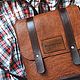 Backpack made of genuine leather 'Satchel' urban brown. Backpacks. Gelekoka. Handmade leather bags.. Online shopping on My Livemaster.  Фото №2
