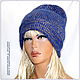 Шапка "MELODY" АНГОРА № 6 Кофе с молоком. Шапки. Ирина(shvilinka.knit). Ярмарка Мастеров.  Фото №5