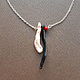 Order Trio. Neomodernism. Pendant with pearl and coral. ART ACTIVE. Livemaster. . Pendants Фото №3