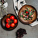 Набор плоских деревянных тарелок из кедра (2 шт). TN45, Тарелки, Новокузнецк,  Фото №1