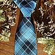 Stylish classic tie blue plaid tie. Ties. Handmade_by_richi. Online shopping on My Livemaster.  Фото №2