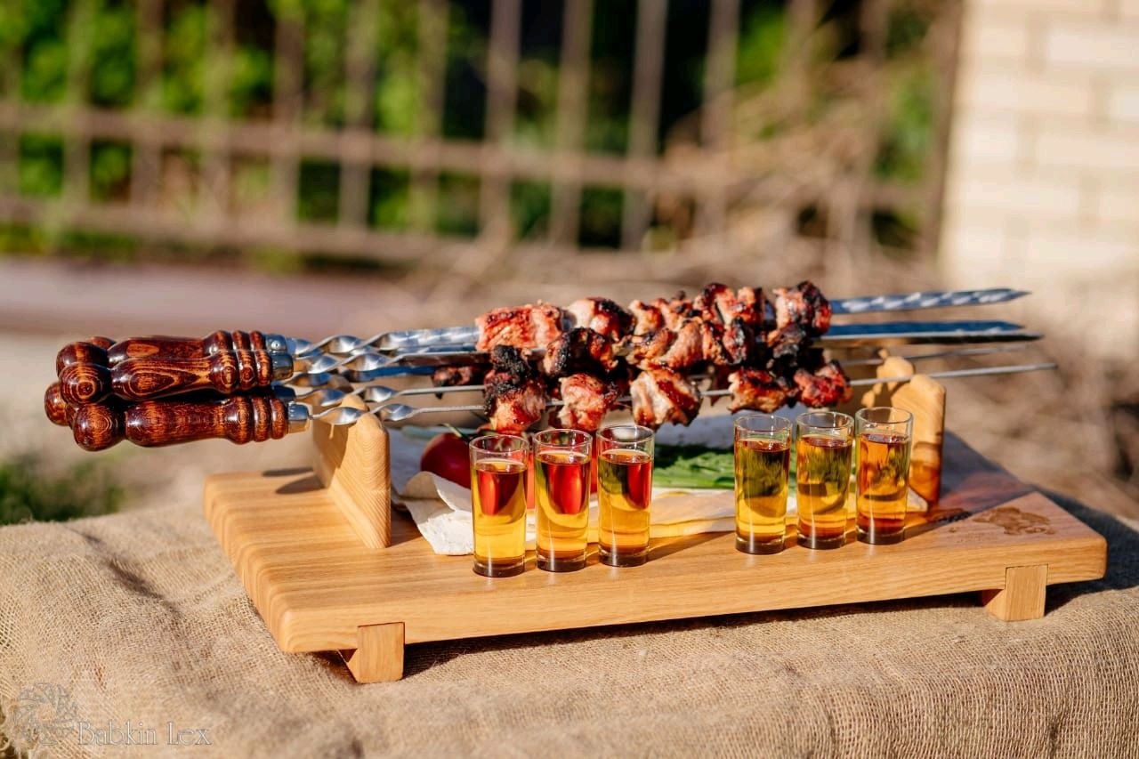 Поднос из дерева для подачи шашлыка в интернет-магазине на Ярмарке ...