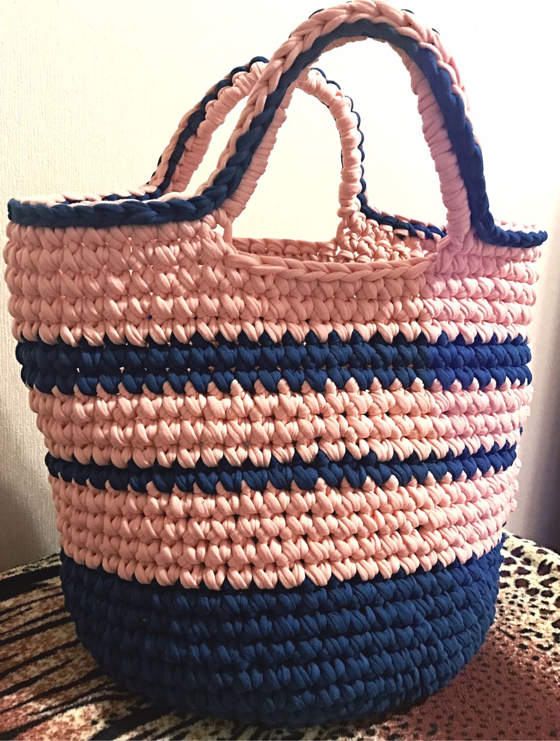 Пляжная сумка из трикотажной пряжи