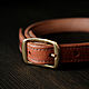 Leather dog collar 25 mm-Red, Dog - Collars, St. Petersburg,  Фото №1
