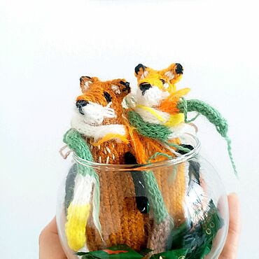 Мягкие игрушки ручной работы. Ярмарка Мастеров - ручная работа Лисы. Handmade.