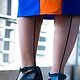 Платье с запахом сзади, (сине-оранжевое, двуцветное). Платья. L-Sav design, by JuLia Savina. Ярмарка Мастеров.  Фото №5