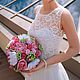 Свадебный букет, букет невесты выполнен полностью в ручную от цветочного кутюрье Анны Горбуновой